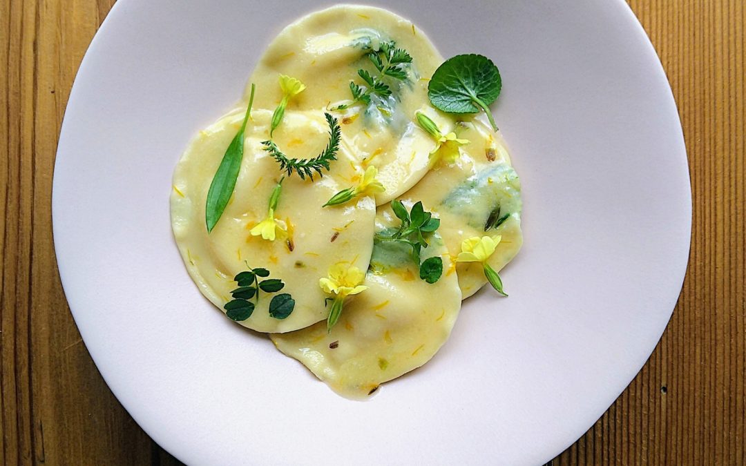 Raviole au Vacherin Fribourgeois AOP au lait cru, poivre Kampot