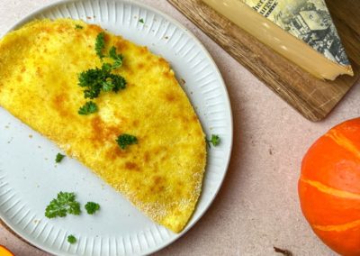 Omelettes croustillantes au Vacherin Fribourgeois AOP et à la courge